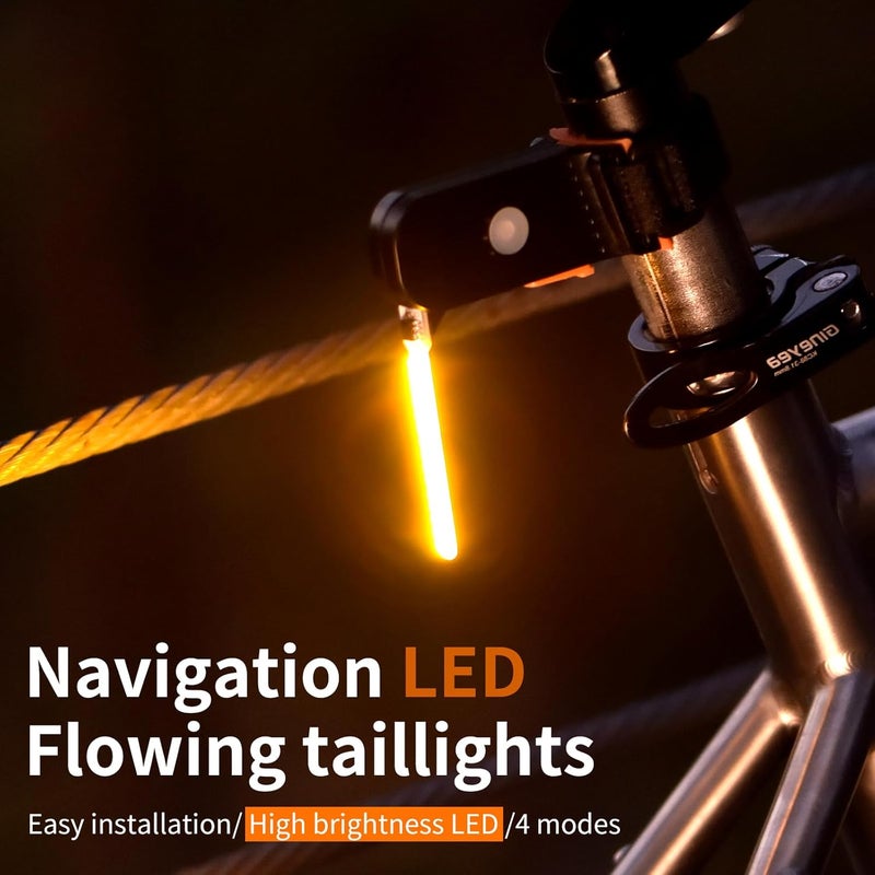 ACRUNU LED Photondrop Bicycle Tail Light, Red Flowing Taillight, Bicycle PhotonDrop Rear Light, 3 Modes, USB Rechargeable, Water Resistant - Image 5